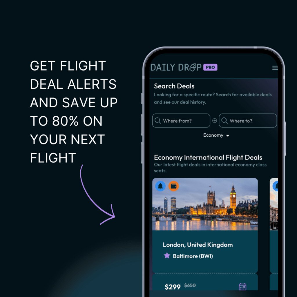 Daily Drop Pro deal alerts setup page