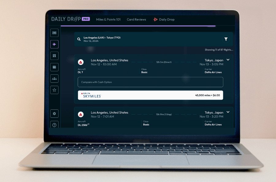 Daily Drop Pro points search interface