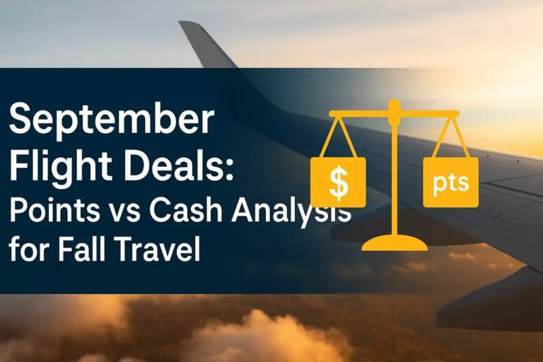 September Flight Deals: Points vs Cash Analysis for Fall Travel