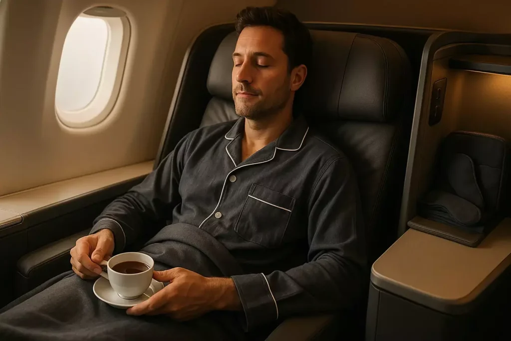 Pajamas in Business Class