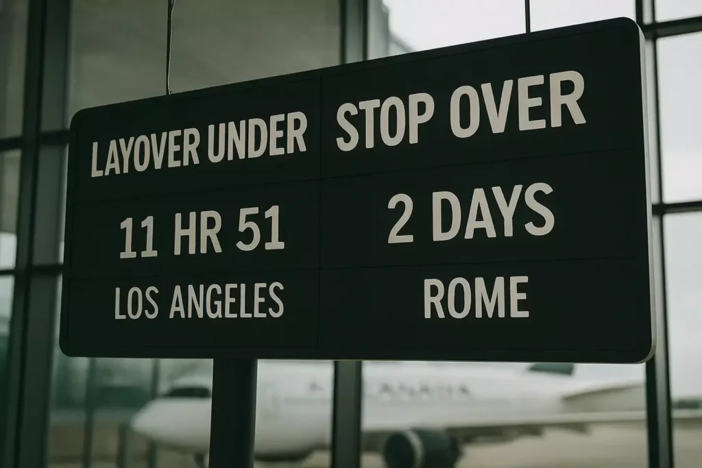 Summary of Aeroplan’s stopover rules