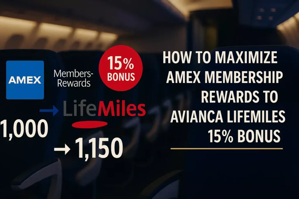 How to Maximize Amex Membership Rewards to Avianca LifeMiles 15% Bonus