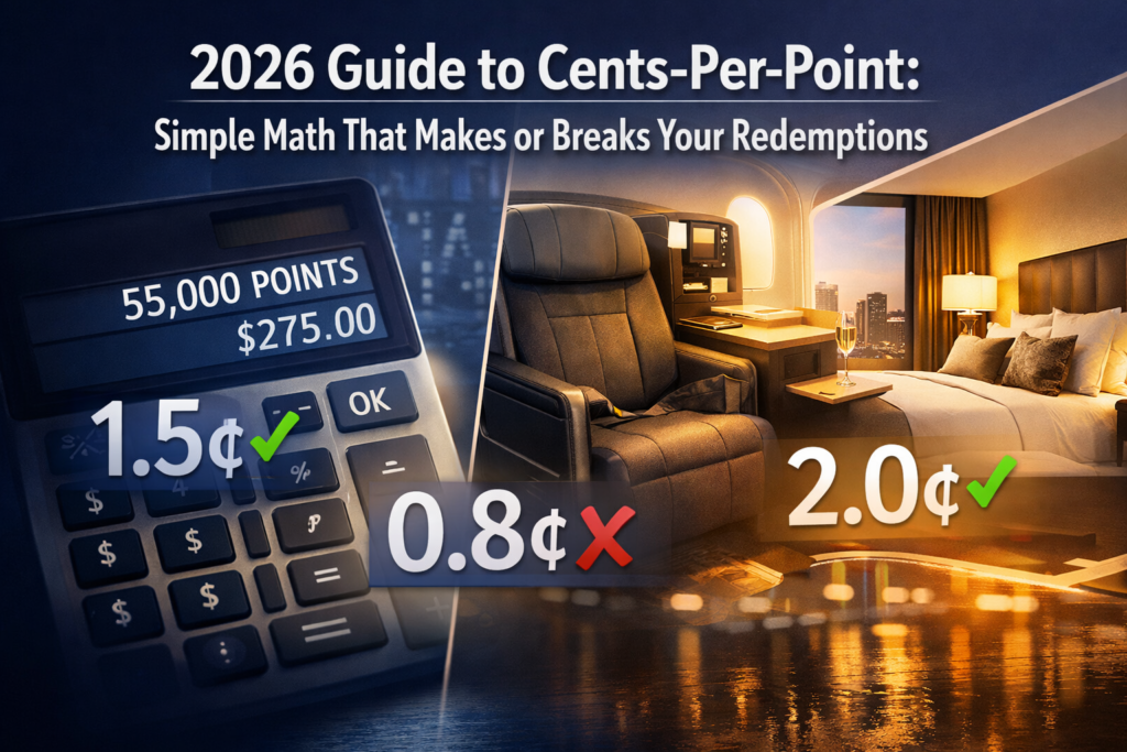 2026 guide to cents-per-point: simple math that makes or breaks your redemptions