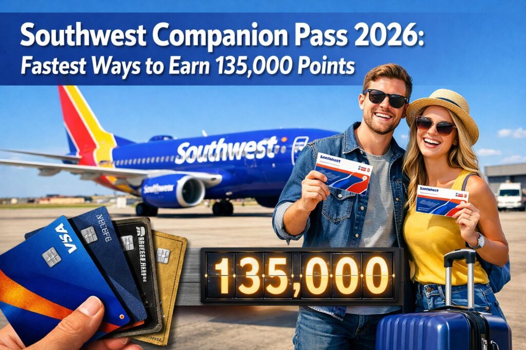 Southwest Companion Pass 2026: Fastest Ways to Earn 135,000 Points Southwest Companion Pass 2026: Fastest Ways to Earn 135,000 Points