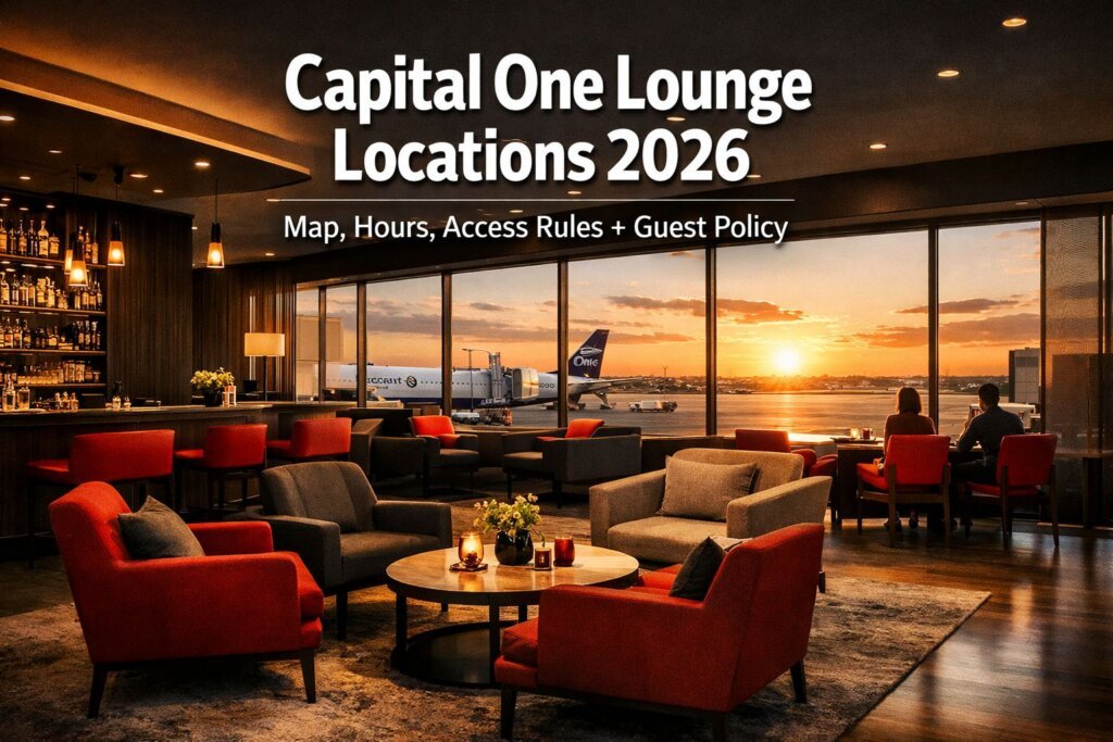 Capital One Lounge Locations 2026: Map, Hours, Access Rules + Guest Policy