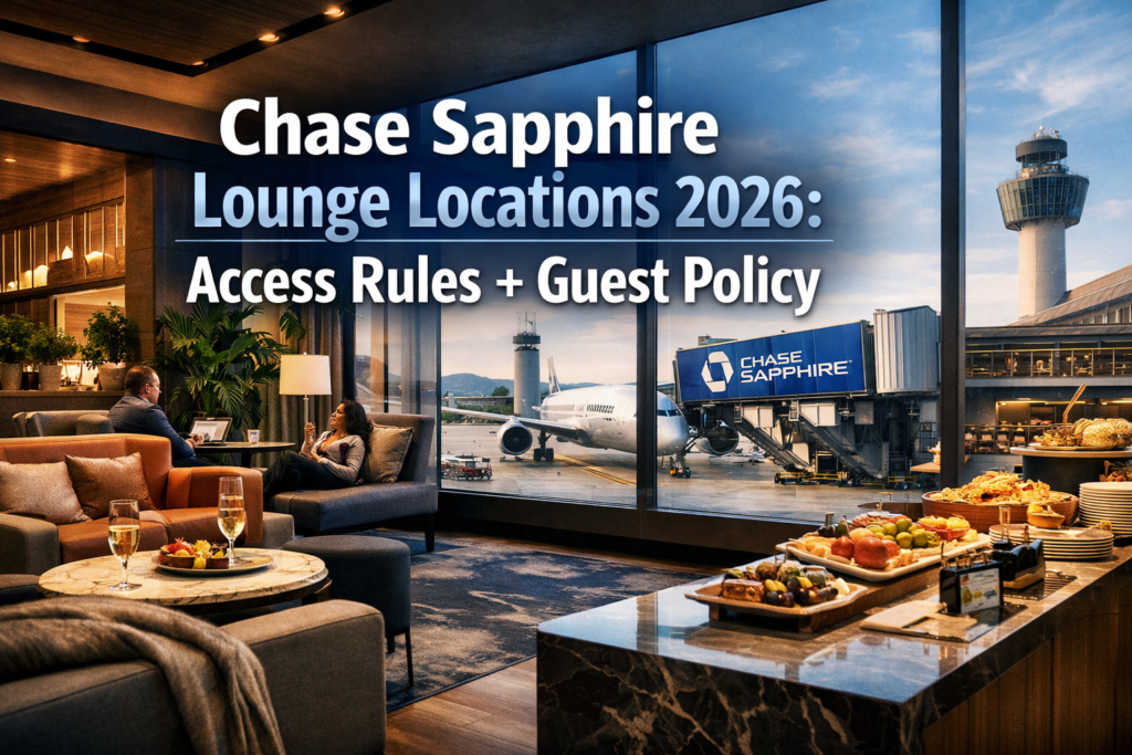 Chase Sapphire Lounge Locations 2026: Access Rules + Guest Policy
