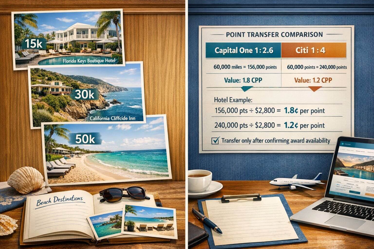 () editorial comparison image centered on real-world redemption value and decision-making for the Capital One Preferred