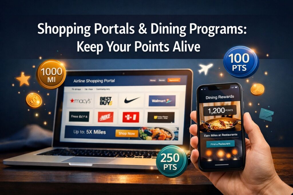Shopping Portals and Dining Programs: The Easiest Way to Keep Points from Expiring