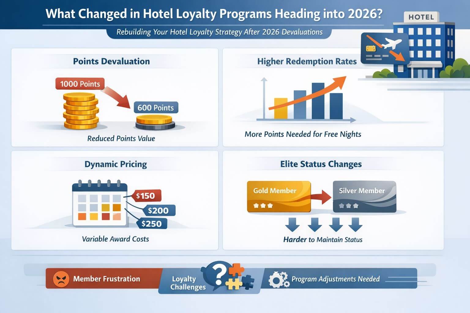 Professional landscape infographic () for article "Rebuilding Your Hotel Loyalty Strategy After 2026 Devaluations", section: