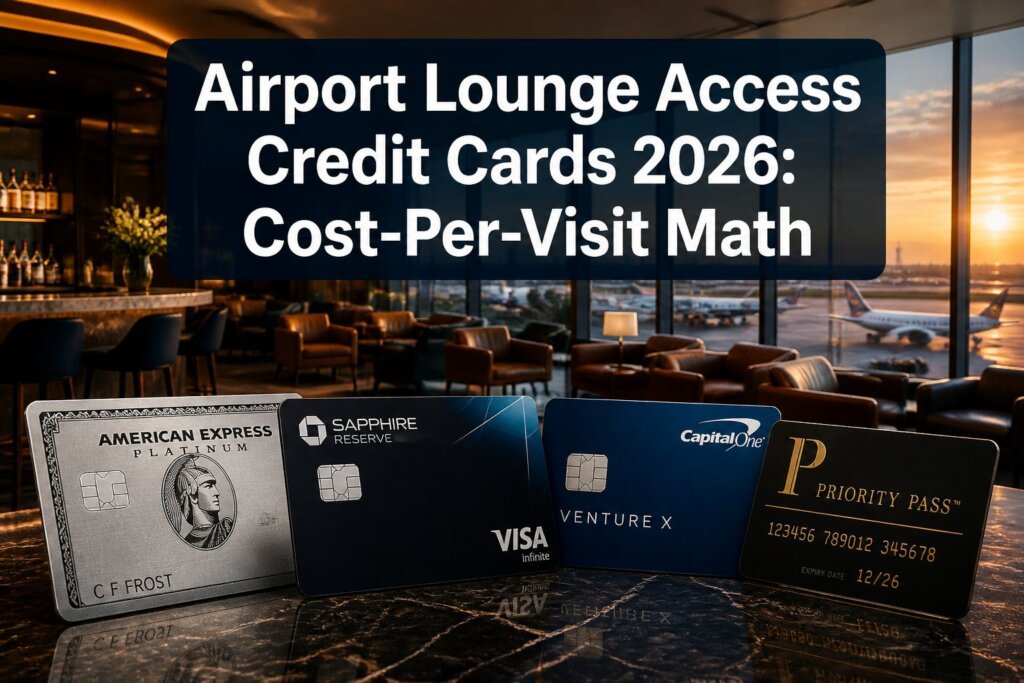 Airport Lounge Access Credit Cards 2026: Cost-Per-Visit Math for Priority Pass, Centurion, Sapphire, and Capital One Airport Lounge Access Credit Cards 2026: Cost-Per-Visit Math for Priority Pass, Centurion, Sapphire, and Capital One