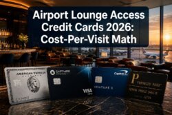 Airport Lounge Access Credit Cards 2026: Cost-Per-Visit Math for Priority Pass, Centurion, Sapphire, and Capital One