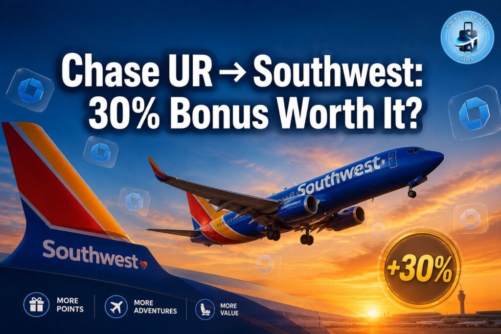 Chase Ultimate Rewards to Southwest 30% Transfer Bonus 2026: Are Companion Pass Redemptions Worth It? Chase Ultimate Rewards to Southwest 30% Transfer Bonus 2026: Are Companion Pass Redemptions Worth It?