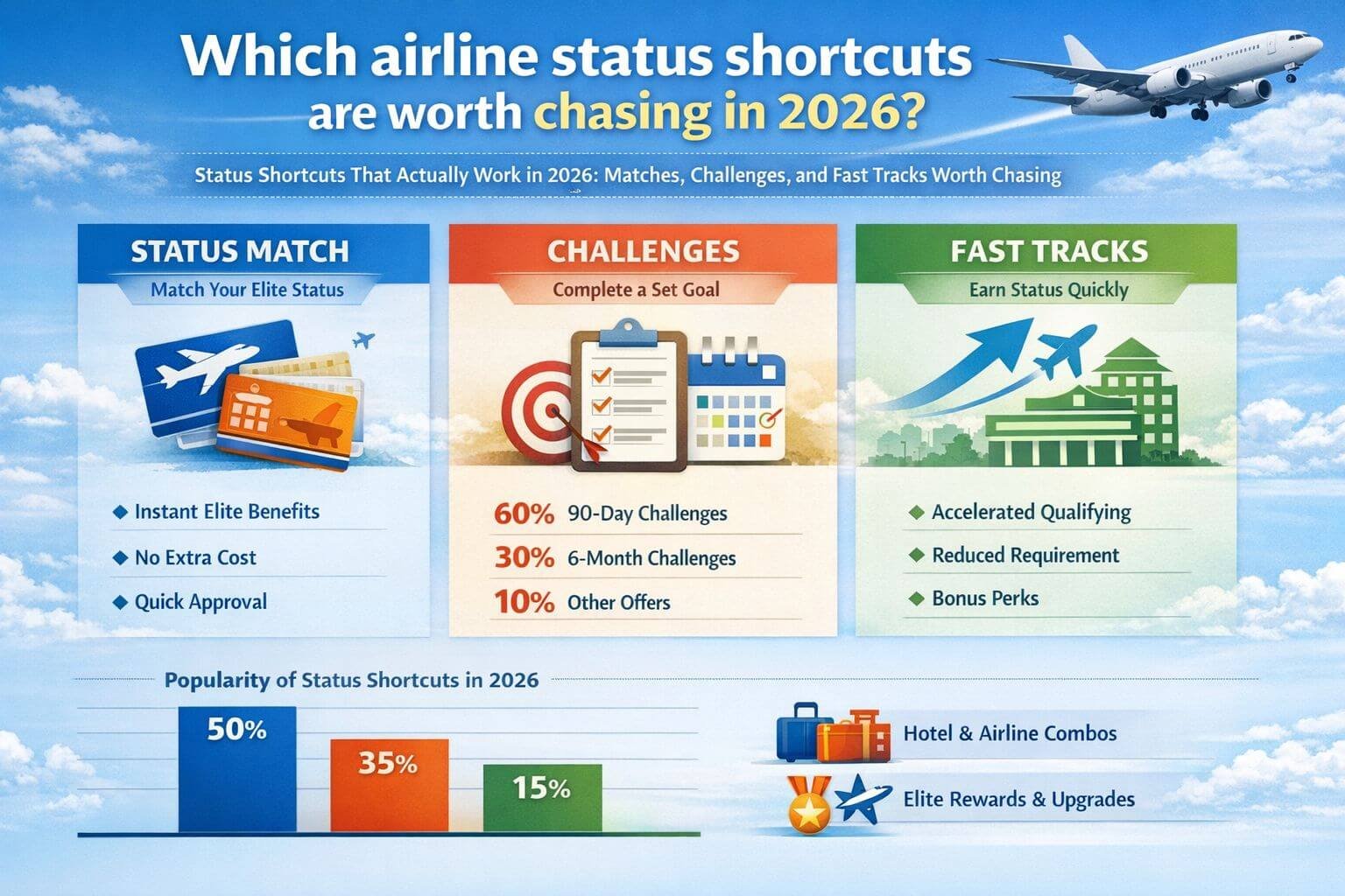 Professional landscape infographic () for article "Status Shortcuts That Actually Work in 2026: Matches, Challenges, and