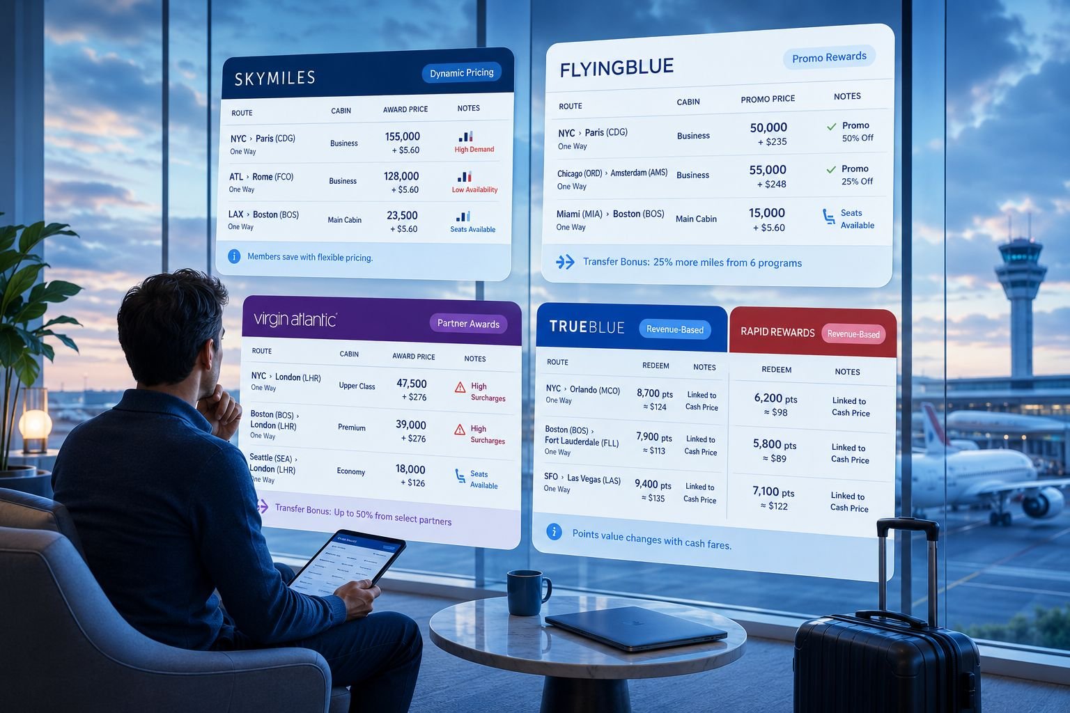 SkyTeam Airline Loyalty Programs Comparison: Delta SkyMiles vs Air France/KLM Flying Blue vs Virgin Atlantic