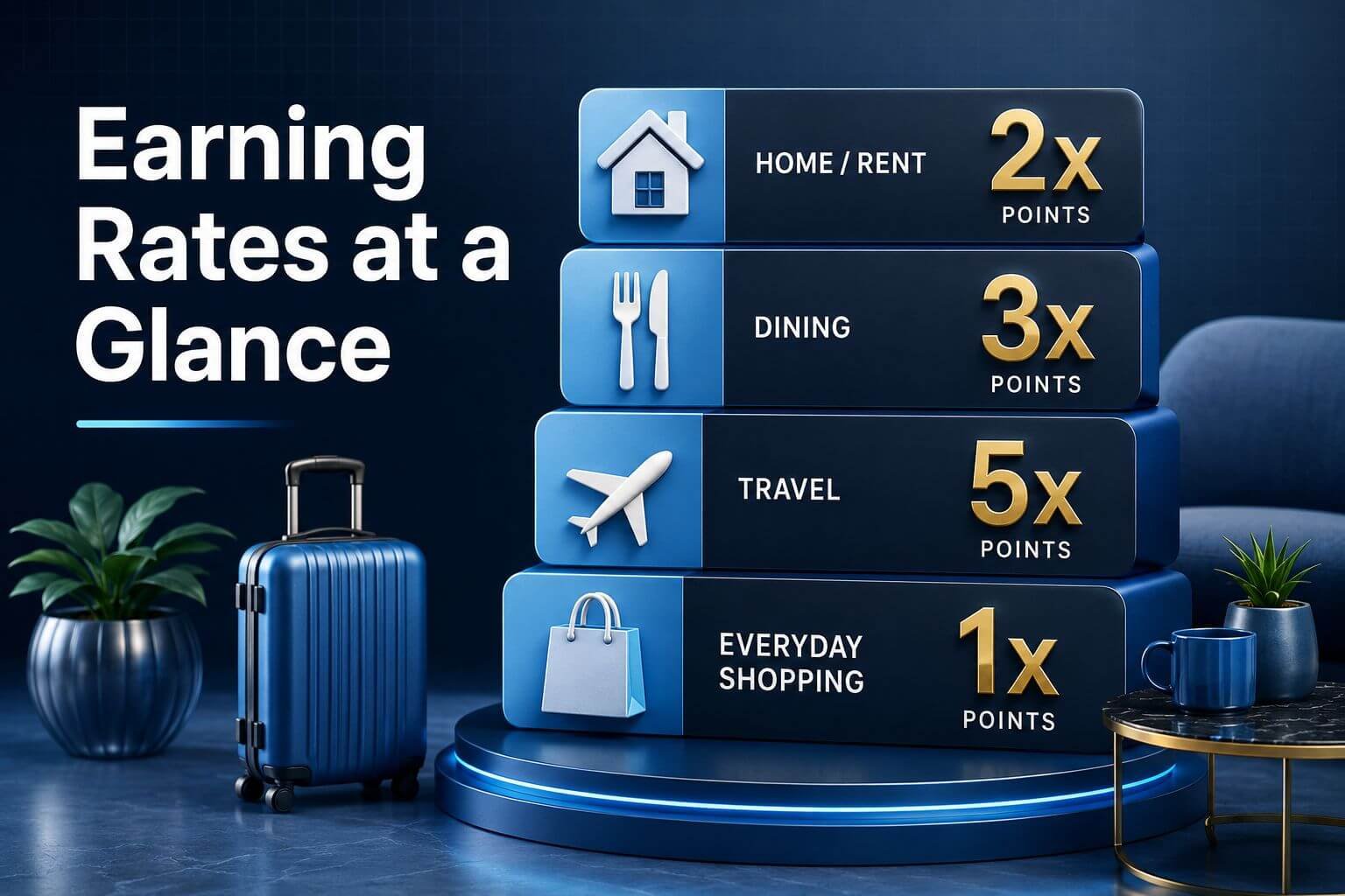 Bilt Palladium Card Earning Rates and Everyday Categories