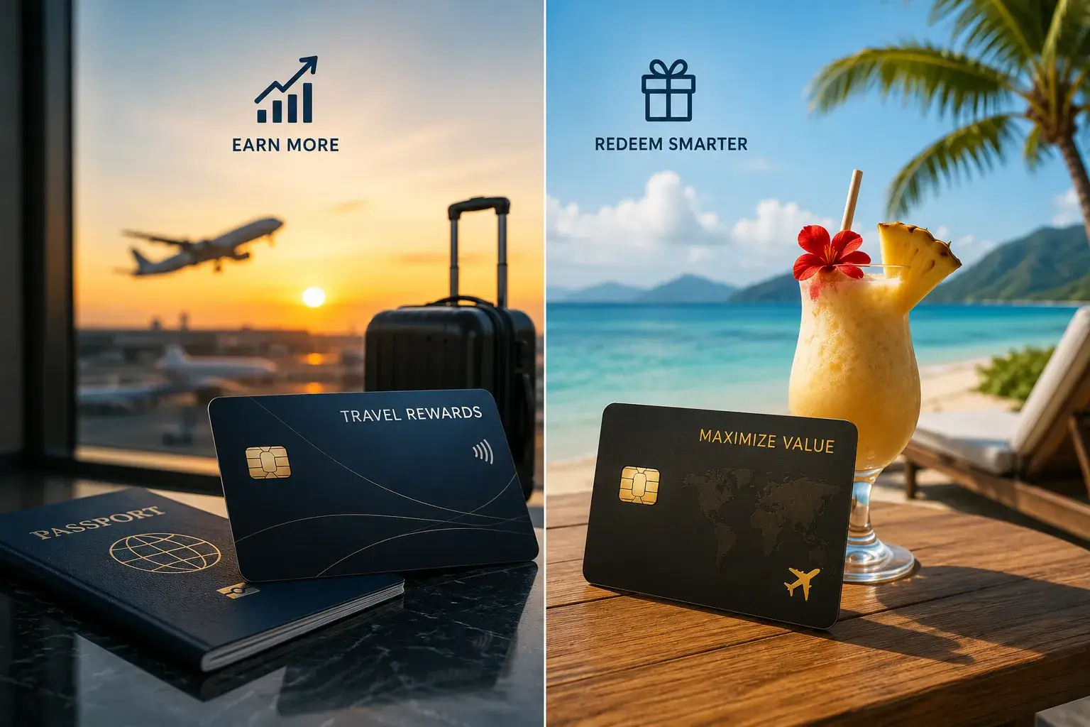 Editorial landscape image () for the article section "Travel Credit Cards Rewards Explained: Earning Rates vs Redemption