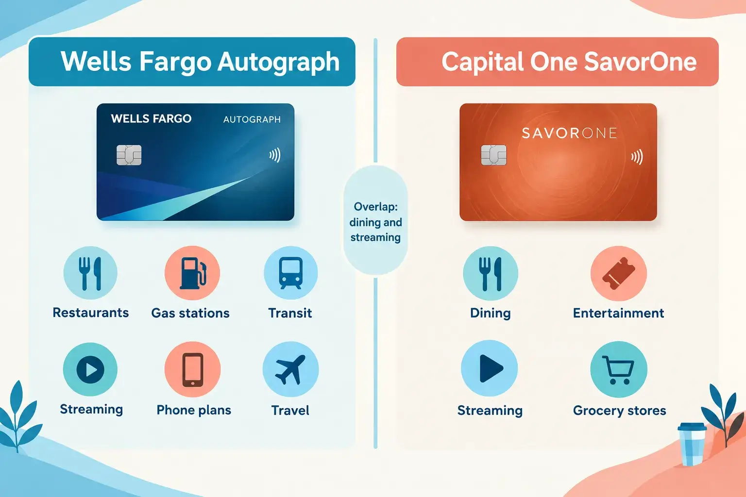 Wells Fargo Autograph vs Capital One SavorOne at a Glance